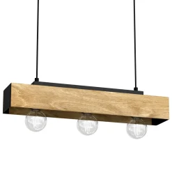 Lampa wisząca rustykalna drewniana MILUZA III