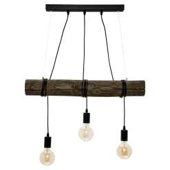Lampa wisząca rustykalna orzech TRABO 3
