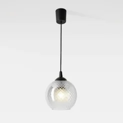 Lampa wisząca tranparentny klosz MIX fi 18 cm