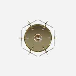 Lampa wisząca transparentne szkło złota NIRA φ16 cm