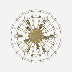 Lampa wisząca transparentne szkło złota NIRA φ56 cm