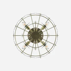 Lampa wisząca transparentne szkło złota NIRA φ43 cm
