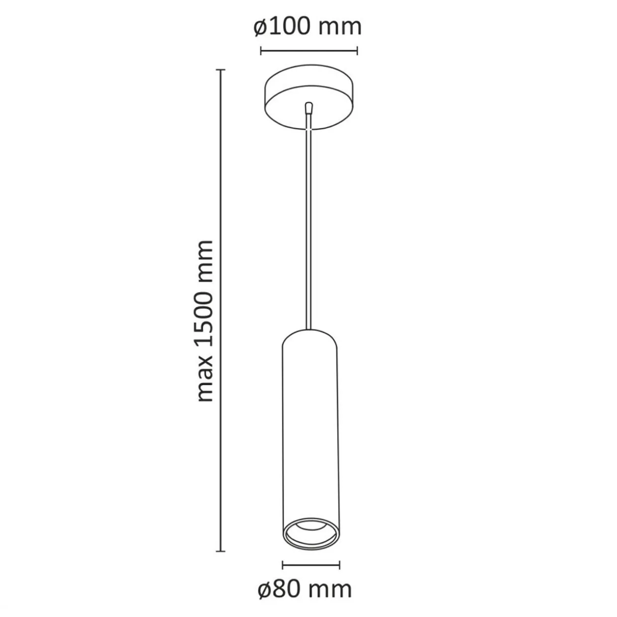 Lampa wisząca tuba czarno-złota LATI I