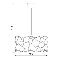 Lampa wisząca tytanowe złoto CAMO III