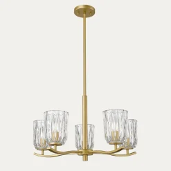 Lampa wisząca żyrandol złota TAZZA