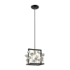 Lampa wisząca z kryształkami czarno-złota CAROLINE