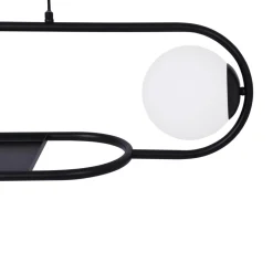 Lampa wisząca z miejscem na kwiaty czarna FINESTRA