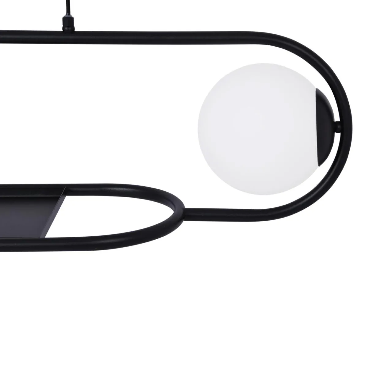 Lampa wisząca z miejscem na kwiaty czarna FINESTRA