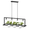 Lampa wisząca z osłonkami na rośliny czarna PLANTER