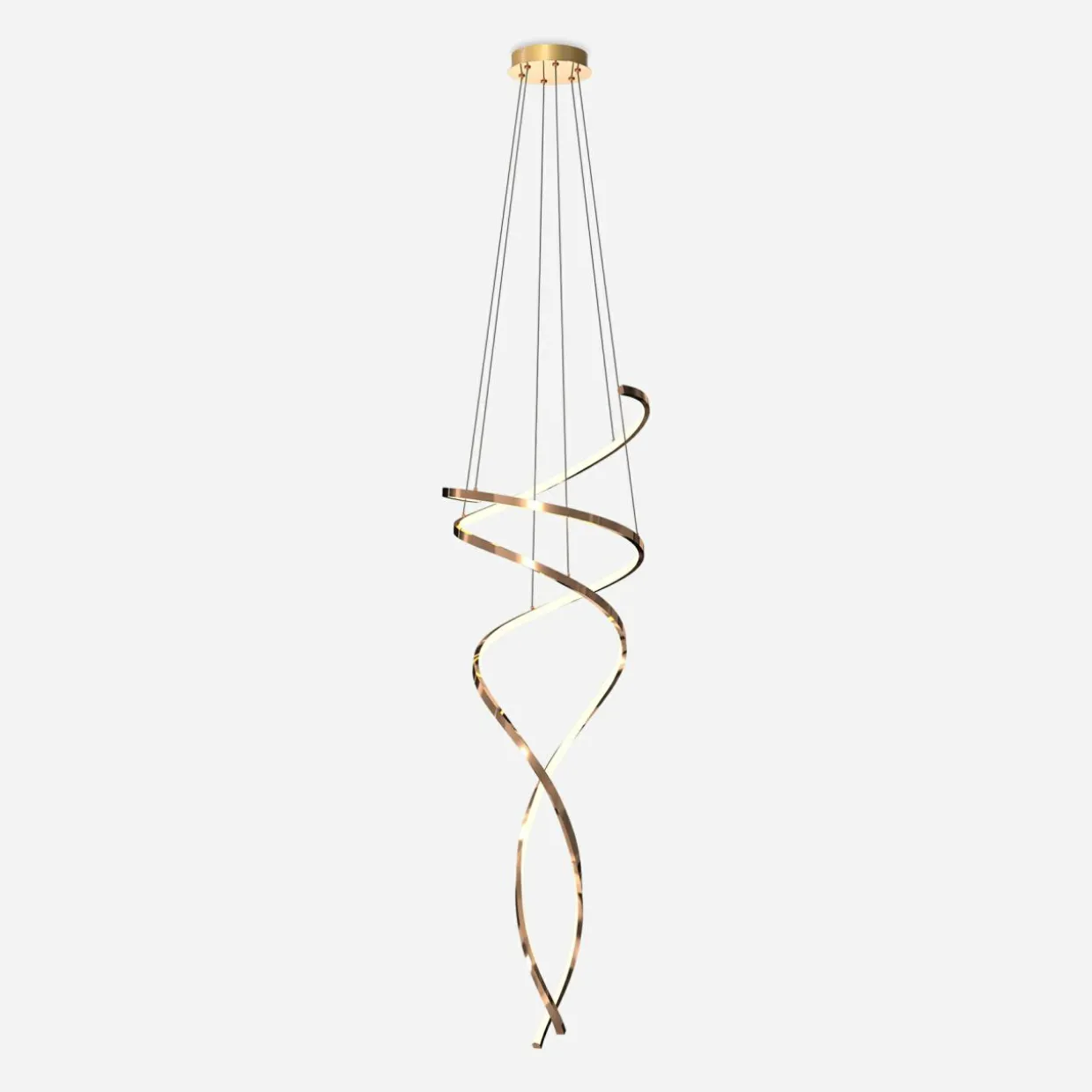 Lampa wisząca złota COCO na pilota