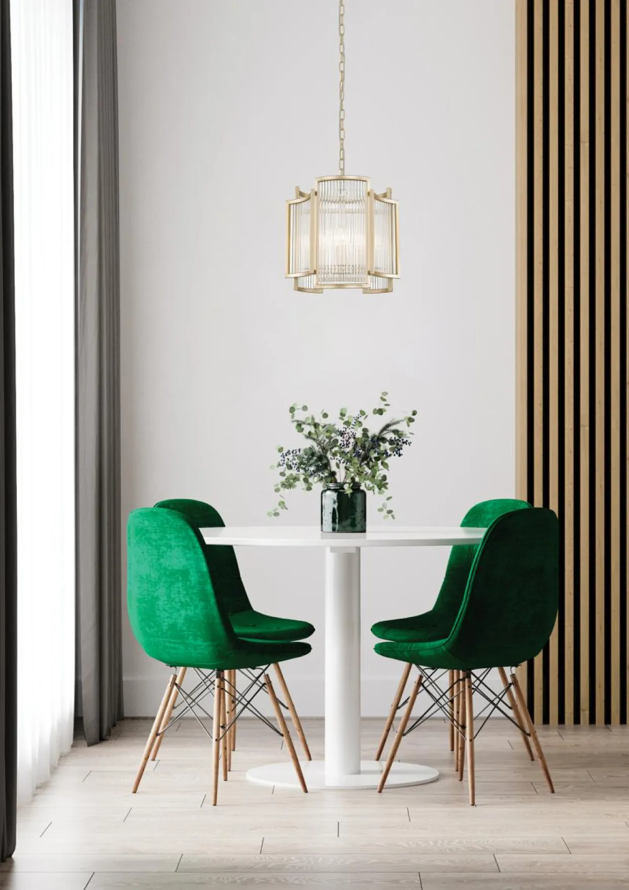 Lampa wisząca złota SERGIO 35 cm