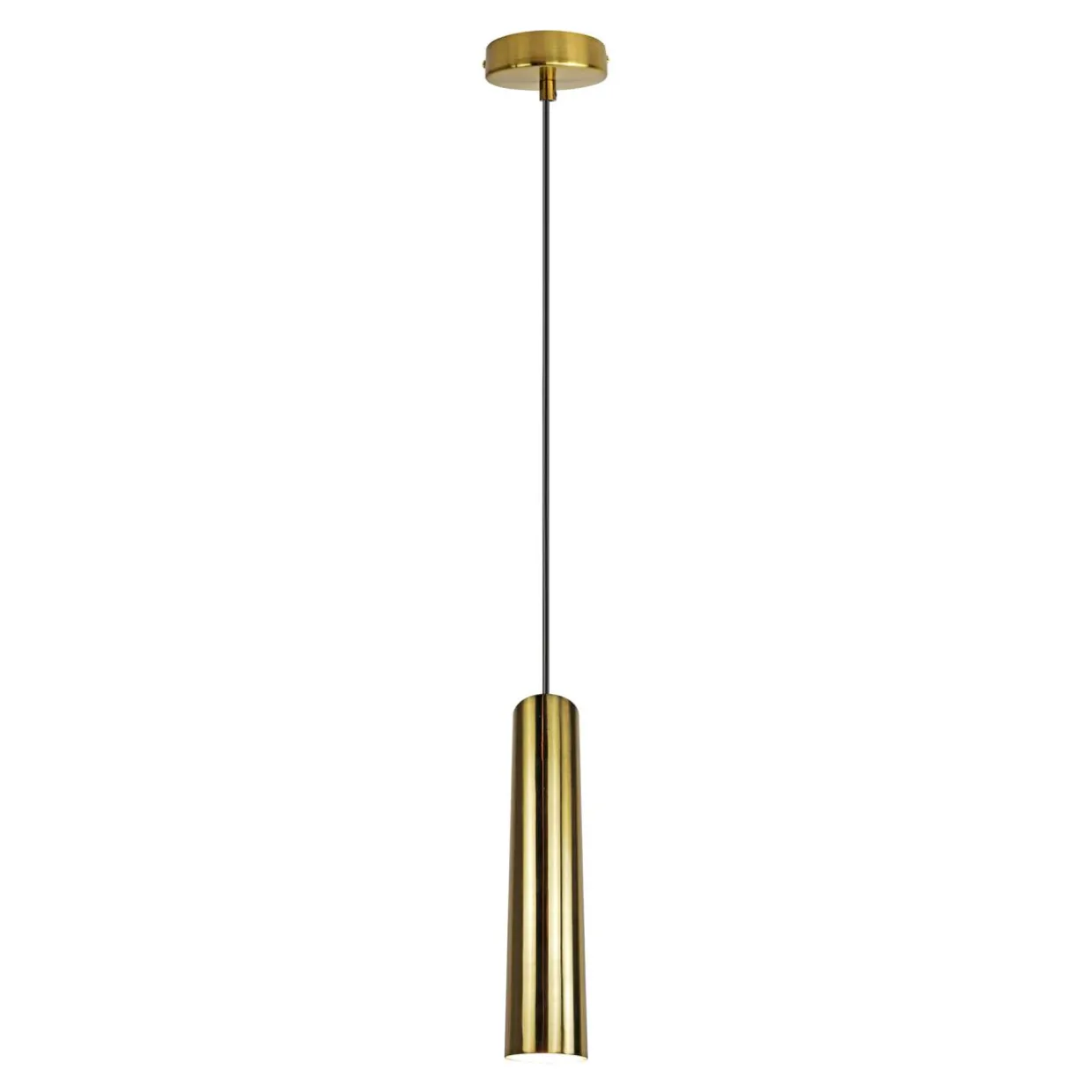 Lampa wisząca złota tuba NAPOLI 1 GOLD