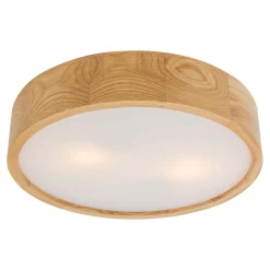 Lampa z oprawą w kolorze dębu - średnica 37 cm