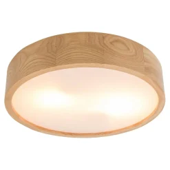 Lampa z oprawą w kolorze dębu - średnica 37 cm