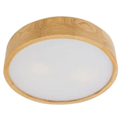 Lampa z oprawą w kolorze dębu - średnica 37 cm