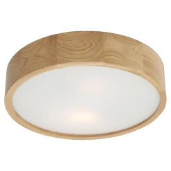 Lampa z oprawą w kolorze dębu - średnica 47 cm