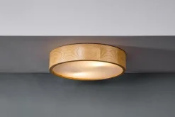 Lampa z oprawą w kolorze dębu - średnica 47 cm