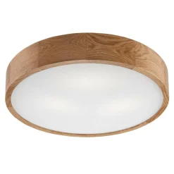 Lampa z oprawą w kolorze dębu - średnica 47 cm