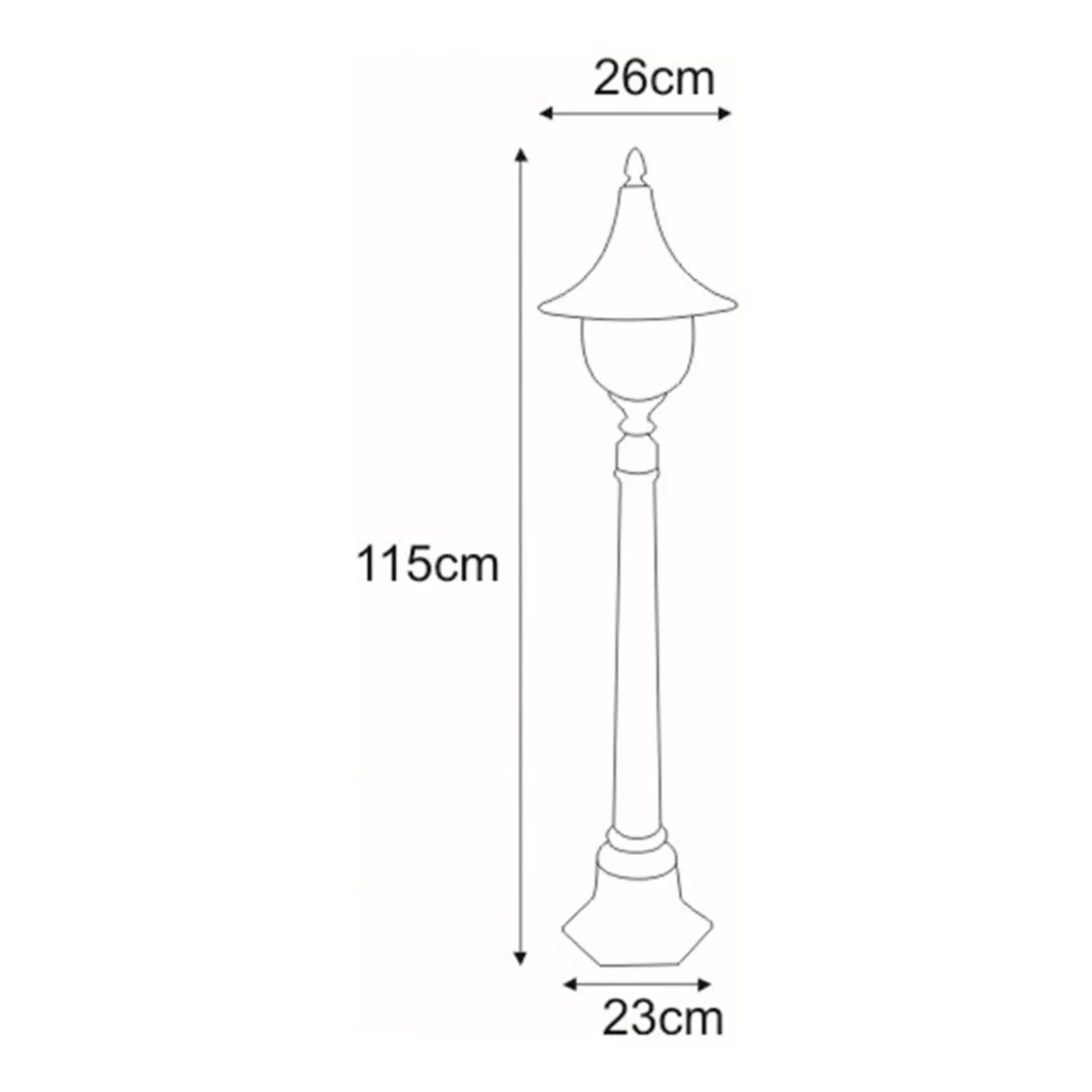 Lampa zewnętrzna outdoor stojąca wysoka czarna BOSTON