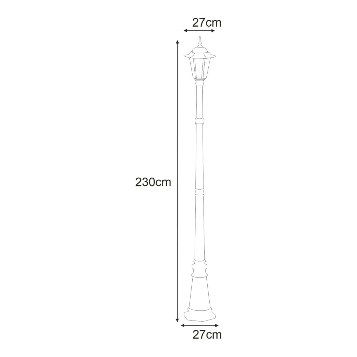 Lampa zewnętrzna outdoor wysoka czarna STANDARD