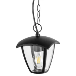 Lampa zewnętrzna wisząca czarna IGMA
