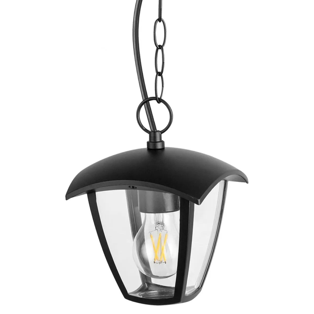 Lampa zewnętrzna wisząca czarna IGMA