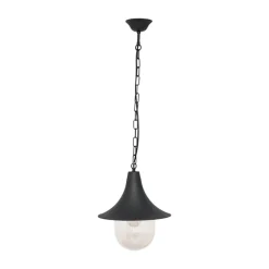 Lampa zewnętrzna wisząca na łańcuchu outdoor czarna BOSTON