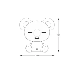 Lampka nocna LED szara KOALA