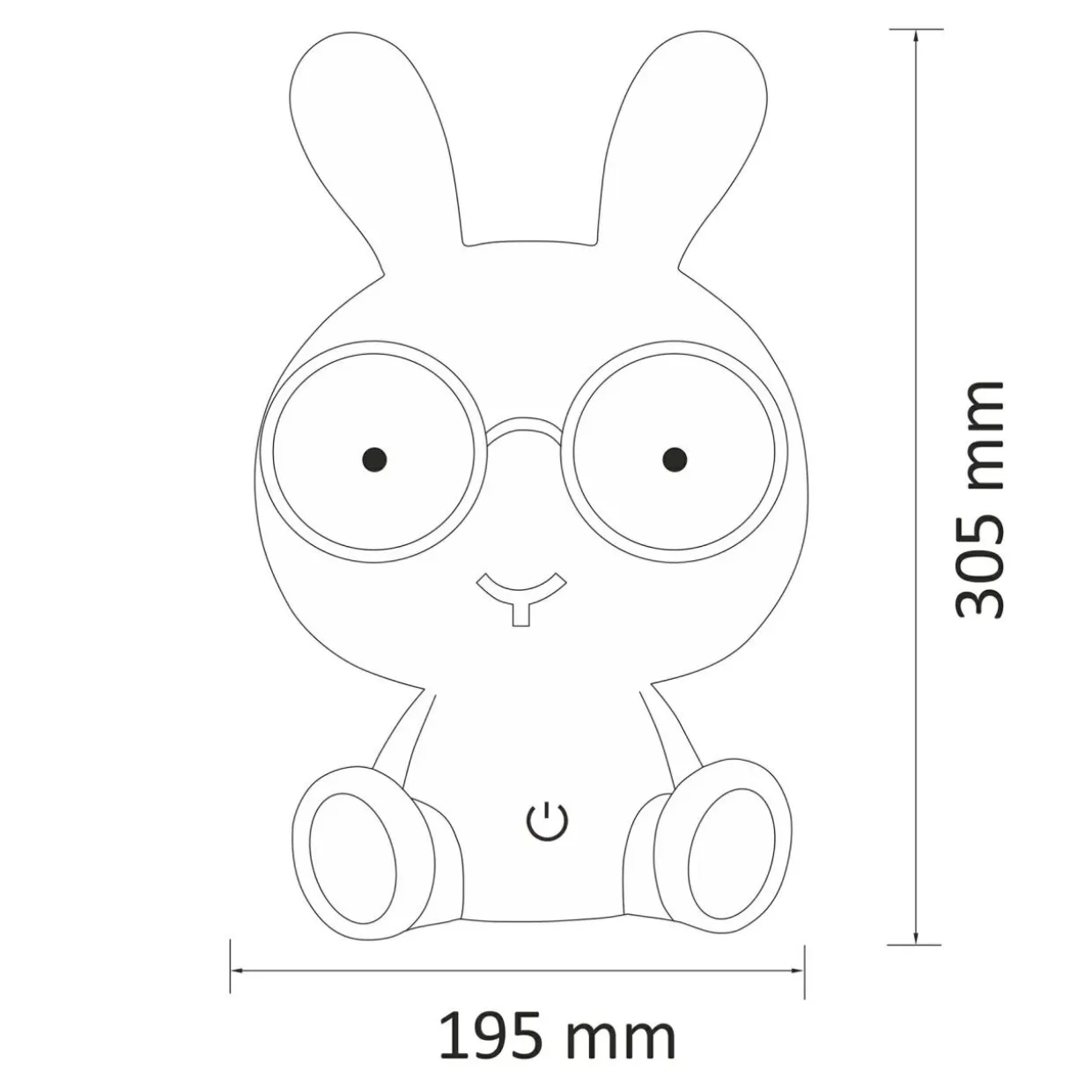Lampka nocna niebieska LED KRÓLIK