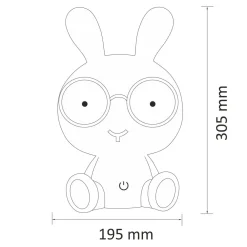 Lampka nocna różowa LED KRÓLIK