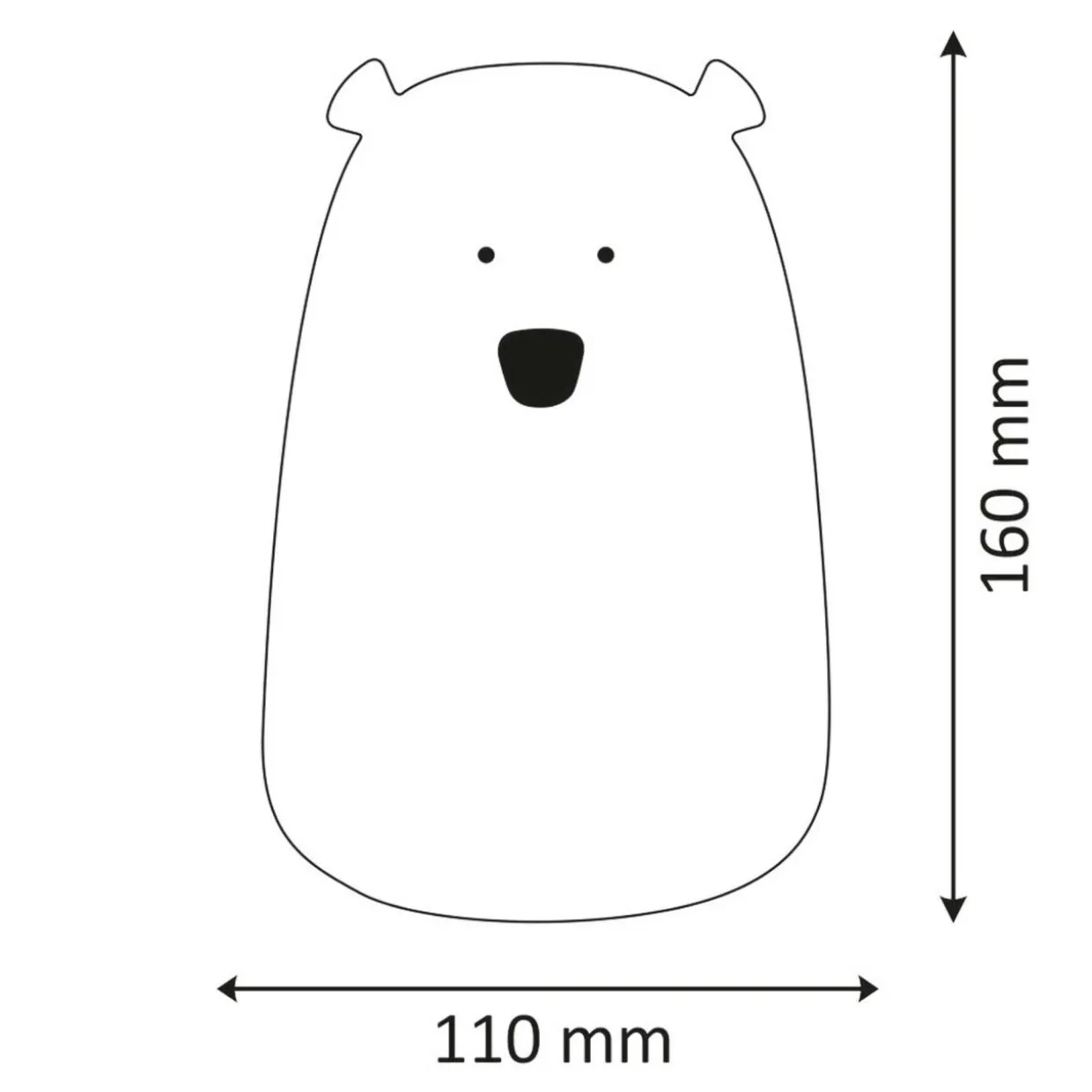 Lampka nocna silikonowa różowa LED RGB MIŚ