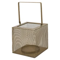 Latarenka metalowa złota 18 cm