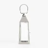 Latarenka z uchwytem na tealight srebrna 30 cm