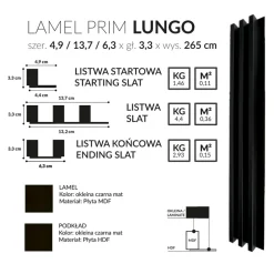 Listwa końcowa lameli PRIM LUNGO