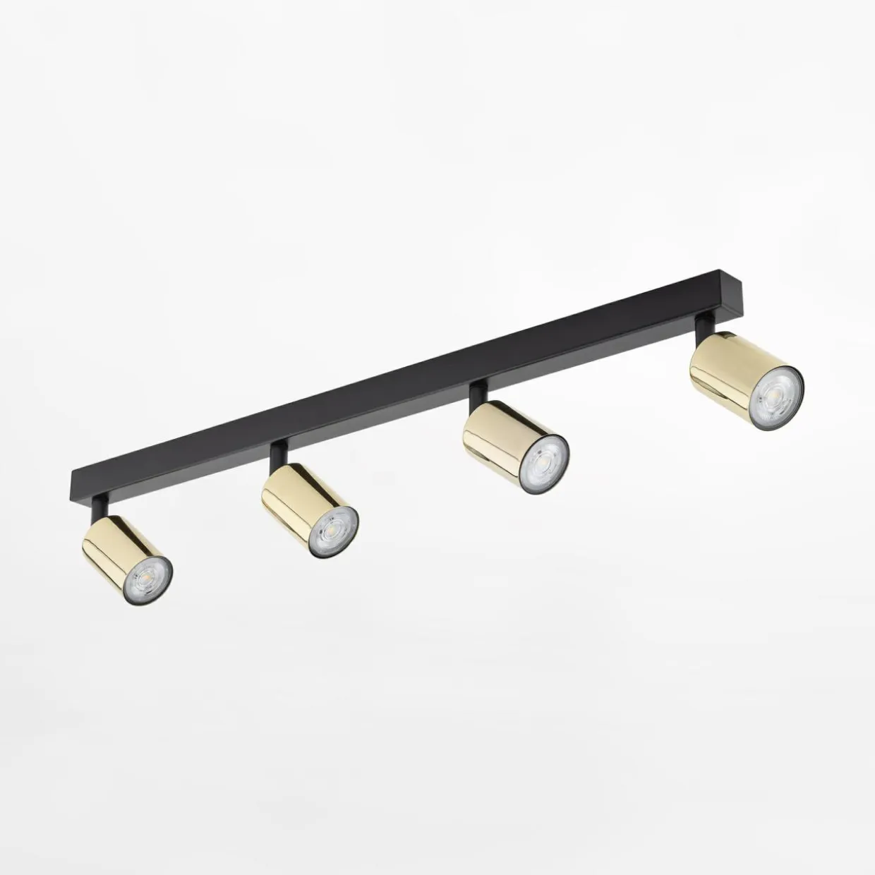 Listwa sufitowa 4 spoty czarno-złota TOP