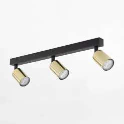 Listwa sufitowa 3 spoty czarno-złota TOP