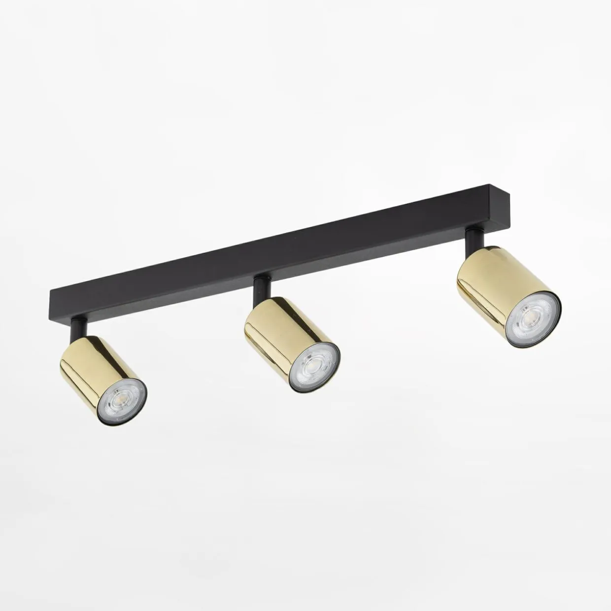 Listwa sufitowa 3 spoty czarno-złota TOP