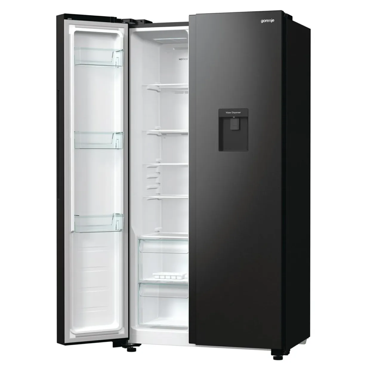 Lodówka Side by Side czarna GORENJE NRR9185EABXLWD