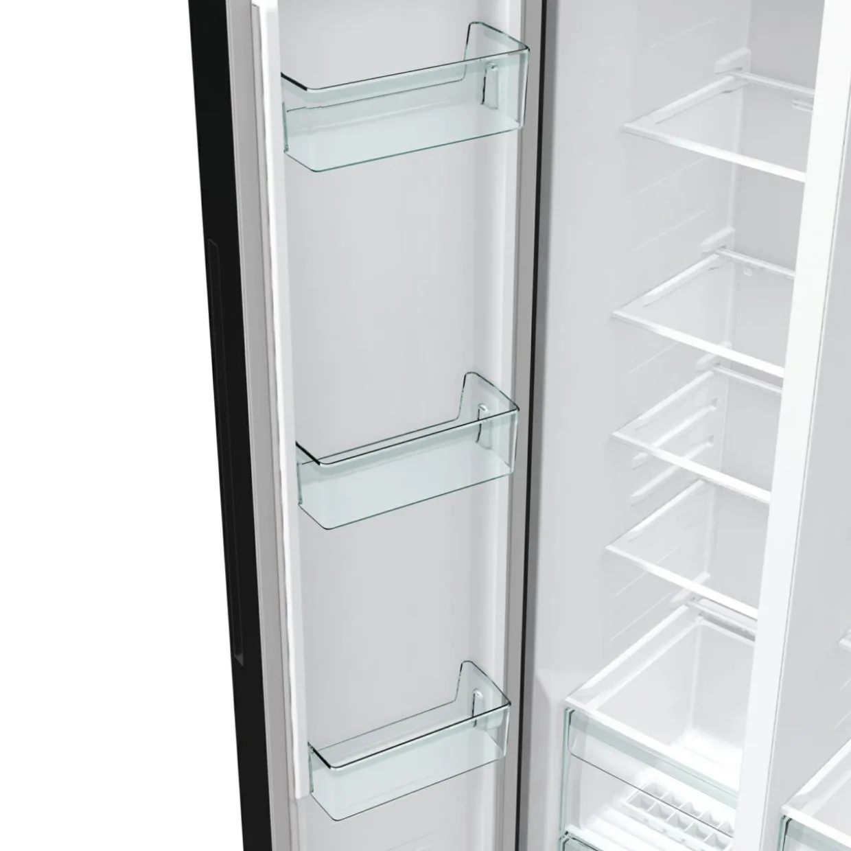 Lodówka Side by Side czarna GORENJE NRR9185EABXLWD