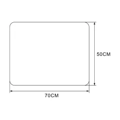 Lustro łazienkowe podgrzewane z oświetleniem LED 70x50 cm