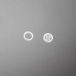 Lustro łazienkowe podgrzewane z oświetleniem LED 80 cm