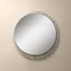 Lustro łazienkowe z akrylową ramą LED 60 cm