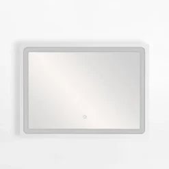 Lustro łazienkowe z oświetleniem LED czarne 70x50 cm