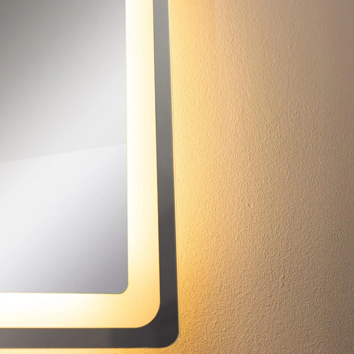 Lustro łazienkowe z oświetleniem LED czarne 70x50 cm