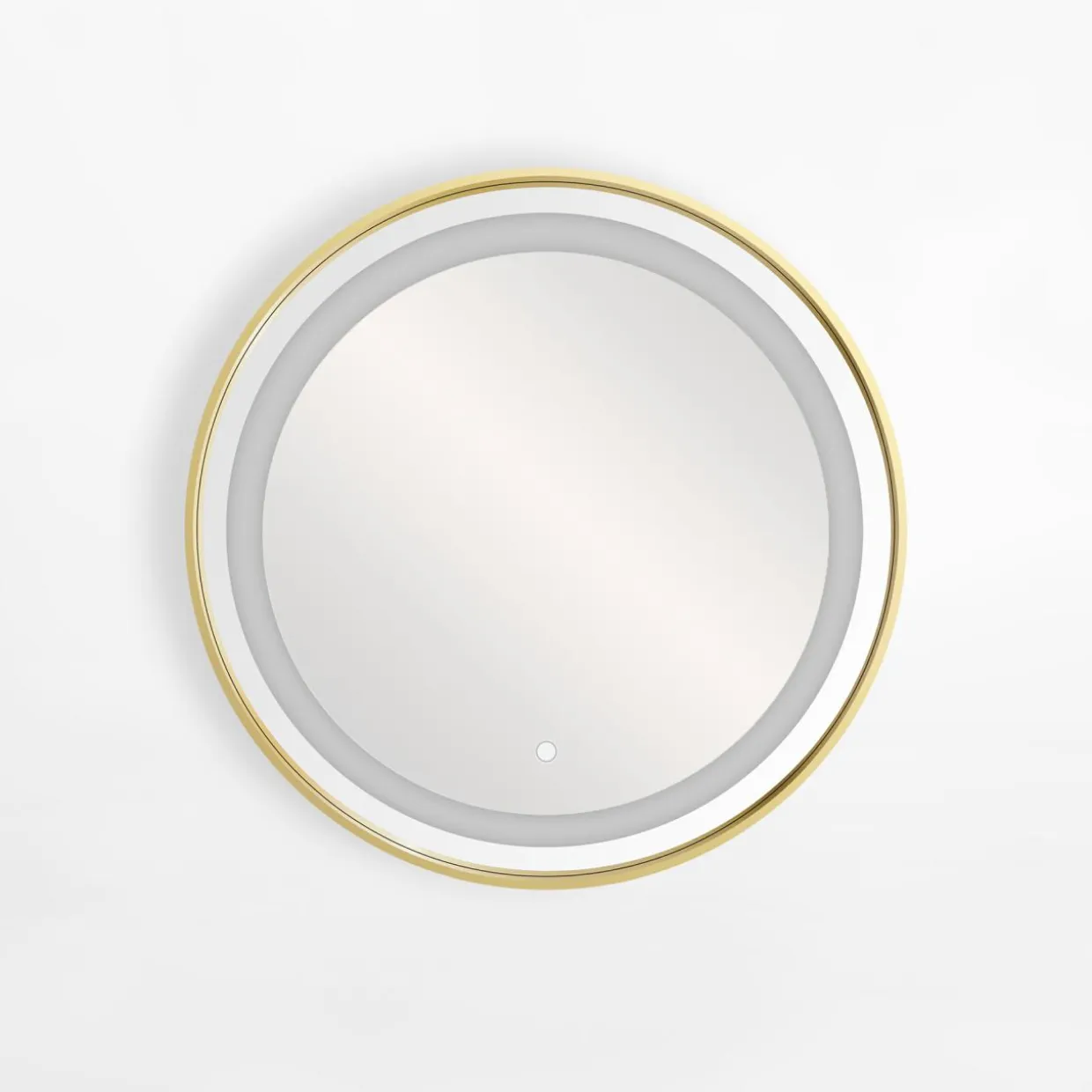 Lustro łazienkowe z oświetleniem LED złote 60 cm