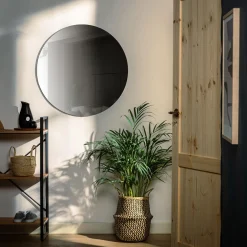 Lustro okrągłe czarne 61 cm