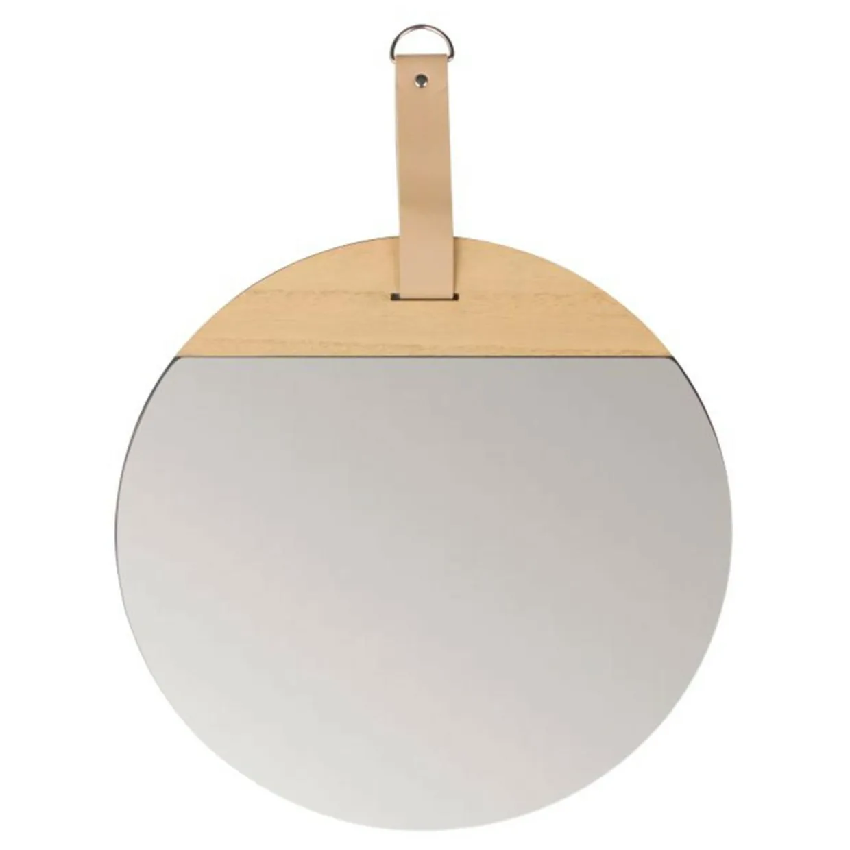 Lustro okrągłe na pasku BORAS 30 cm