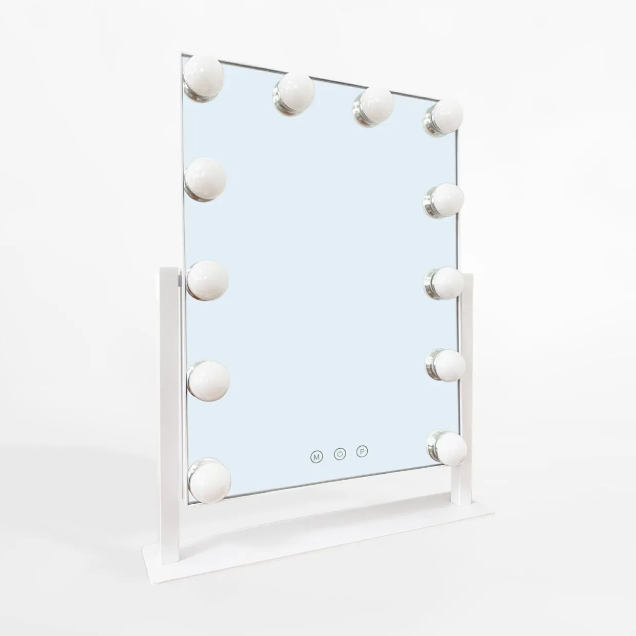 Lustro prostokątne z oświetleniem LED białe 37x7x43,8 cm