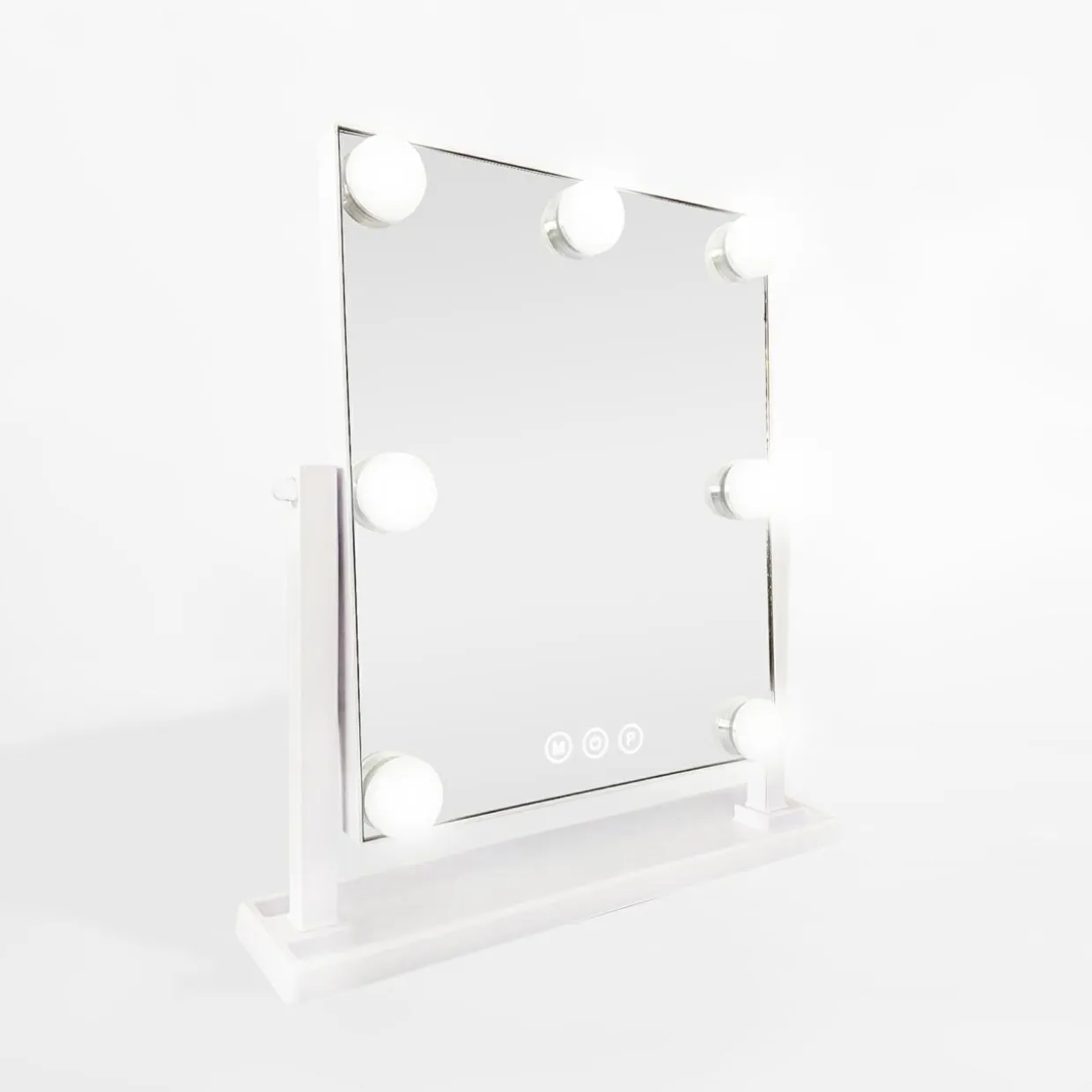 Lustro prostokątne z oświetleniem LED białe 32x8x35 cm