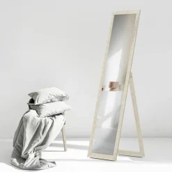 Lustro stojące w dębowej ramie SLIM 40x160 cm